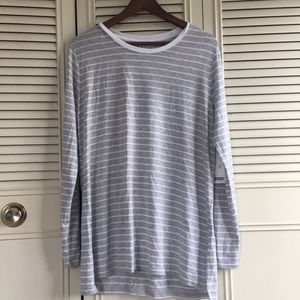 Athleta Gray Striped Top NWT